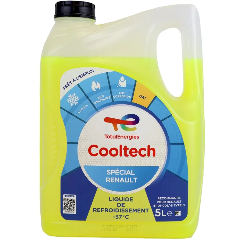 New Liquide de refroidissement spécial Renault -37°C 5 L TOTAL