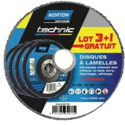 Discount NORTON Lot de 3 disques à lamelles Technic