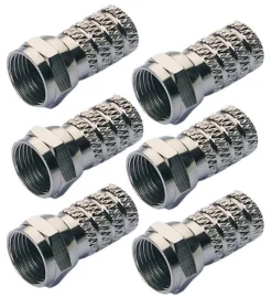 Clearance OPTEX Lot de 6 fiches type F à visser pour câble 6,8mm