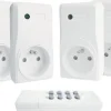 Online SEMAC Lot de 4 prises télécommandées avec télécommande