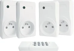 Online SEMAC Lot de 4 prises télécommandées avec télécommande