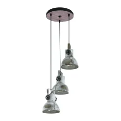 Clearance EGLO Luminaire suspension BARNSTAPLE 3 lumières Ø27cm