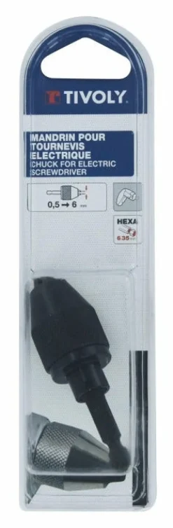 Best TIVOLY Mandrin pour tournevis électrique hexa 6,35mm Ø0,5 à 6mm