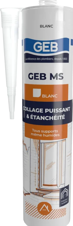 Hot GEB Mastic-colle MS polymère blanc 280 ml