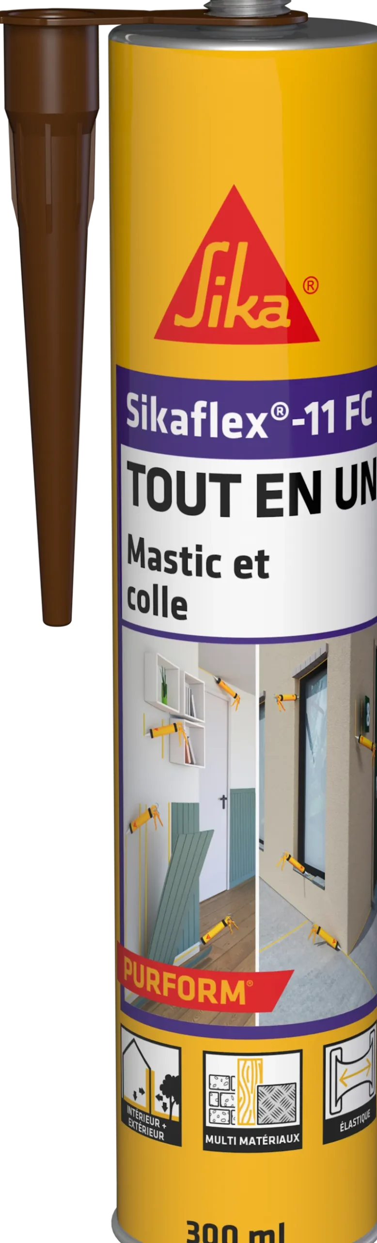 Clearance SIKA Mastic colle flex -11 FC Tout en un marron - 300ml