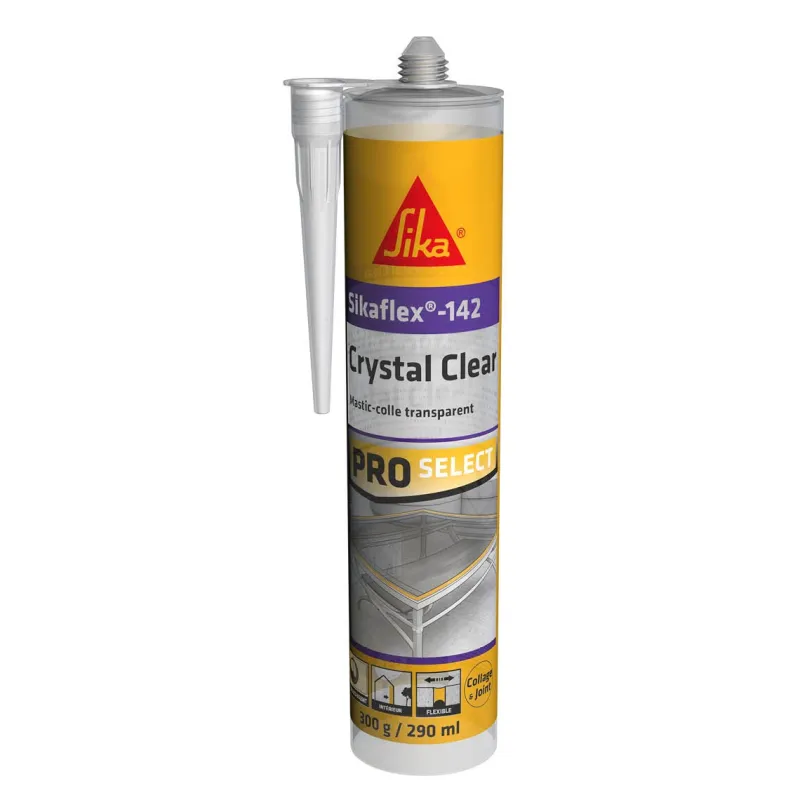 Sale SIKA Mastic colle Flex -142 multi-usages Crystal Clear 290ml