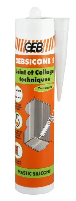 Clearance GEB Mastic silicone SICONE S 310 ml translucide