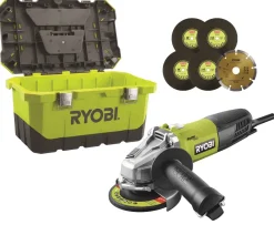 Sale RYOBI Meuleuse RAG 800-125TA6 + 6 disques