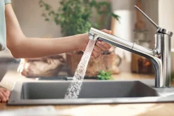 HANSGROHE Mitigeur de cuisine 150 EcoSmart douchette 2jets chrome