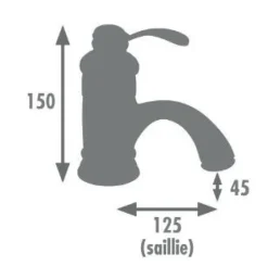 Clearance EDOUARD ROUSSEAU Mitigeur lavabo Byron chromé ROUSSEAU