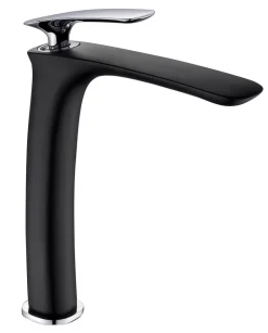 Sale EDOUARD ROUSSEAU Mitigeur lavabo Orkid haut noir chromé ROUSSEAU