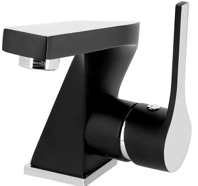 Hot EDOUARD ROUSSEAU Mitigeur lavabo Sonate chromé noir ROUSSEAU