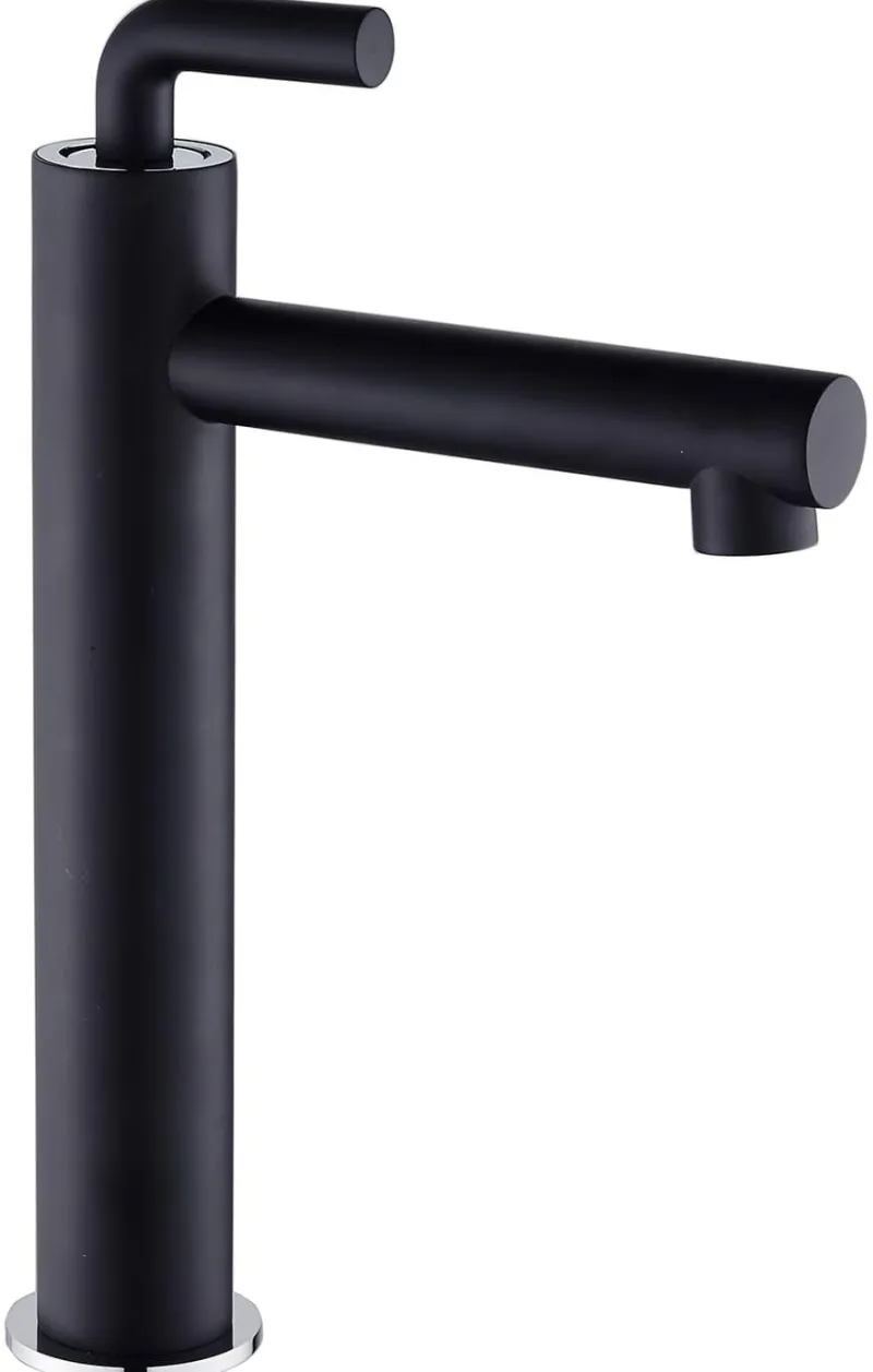 Discount EDOUARD ROUSSEAU Mitigeur lavabo Tubö haut noir ROUSSEAU