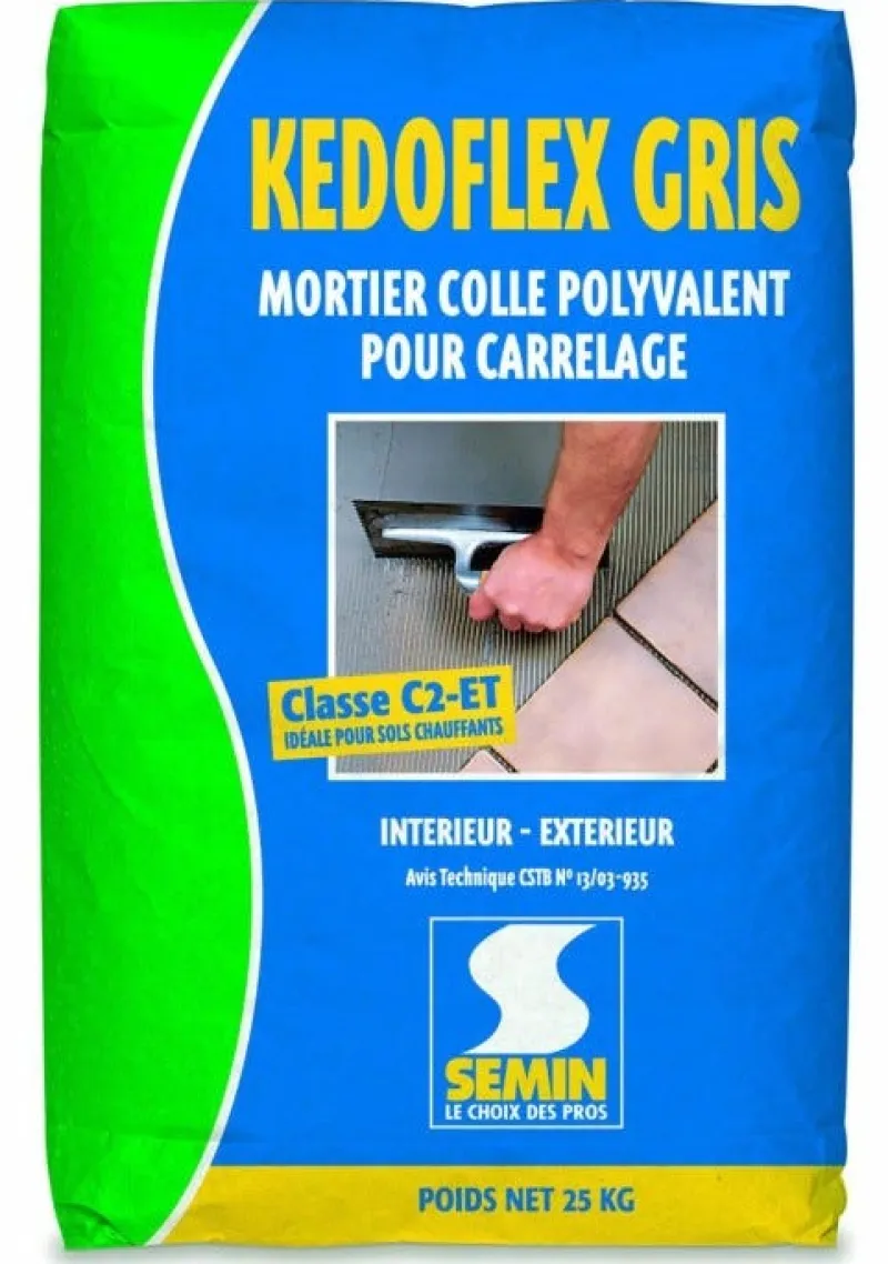 Online SEMIN Mortier-colle carrelage Kedoflex gris