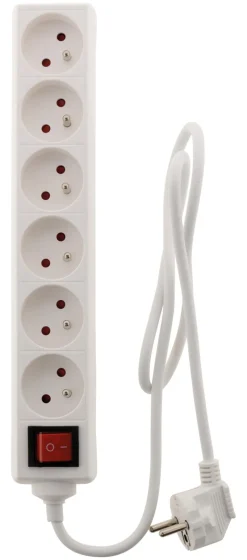 Online ZENITECH Multiprise bloc 6 prises blanc