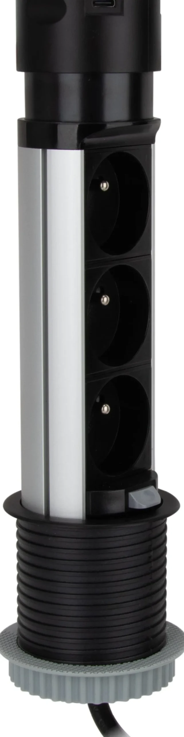 Sale OTIO Multiprise escamotable pop-up 3x16A + 2 USB 1,5m noir
