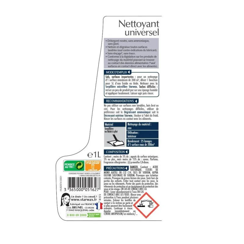 Best STARWAX Nettoyant dégraissant ph neutre 1L
