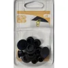 Hot Obturateur trous de vis/boulon Ø10mm plastique noir (x16)