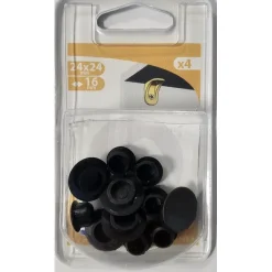Hot Obturateur trous de vis/boulon Ø10mm plastique noir (x16)