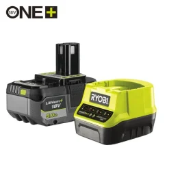 RYOBI Pack batterie 18V Litihium+ 5,0 Ah compacte + chargeur