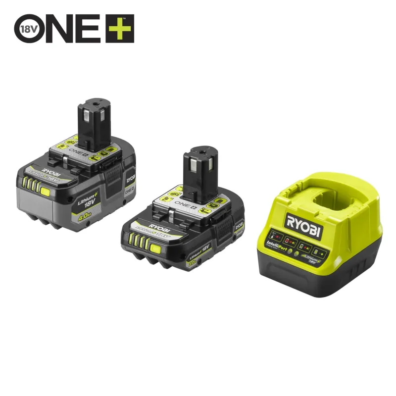 Sale RYOBI Pack chargeur + batteries Litihum+ (1x4.0 Ah + 1x2.0 Ah)