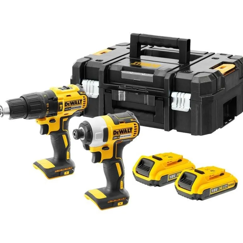 Clearance DEWALT Pack Perceuse + Visseuse à chocs 18V Li-ion 2Ah