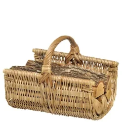 New Panier à buches Alpha Buff en osier 50 cm max