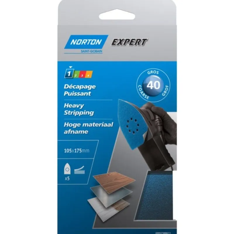 Sale NORTON 5 Patins perf. Auto-agrippants expert G40 175x105