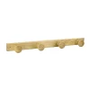 Hot Patère classique 4 têtes pin brut + attache de suspension