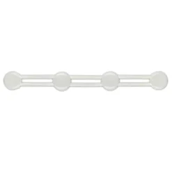 Discount Patère 4 têtes Ø 65mm 610mm acier époxy blanc