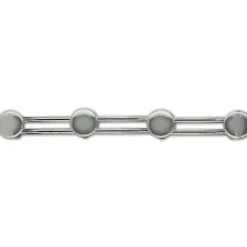 Clearance Patère 4 têtes Ø65x610mm acier chromé