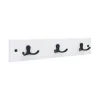 Outlet Patère urban 6 crochets zamak noir plaque MDF blanc (x1)