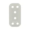 Hot Patte d'assemblage rectangle acier époxy blanc 60x30mm (x1)