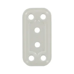 Hot Patte d'assemblage rectangle acier époxy blanc 60x30mm (x1)