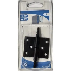 Outlet Paumelle à vases noir 50x40mm droite pour porte gauche (x2)