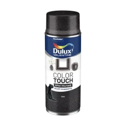 Outlet DULUX VALENTINE Peinture aérosol color touch effet martelé noir 400ml