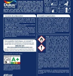 Outlet DULUX VALENTINE Peinture aérosol color touch effet chrome argent 400ml