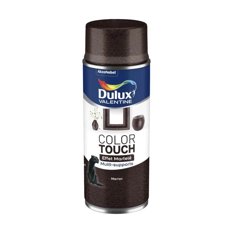 Clearance DULUX VALENTINE Peinture aérosol color touch effet martelé marron 400ml