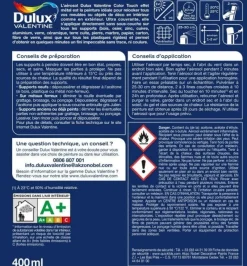 Hot DULUX VALENTINE Peinture aérosol color touch effet noir métallisé 400ml