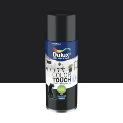 Outlet DULUX VALENTINE Peinture aérosol color touch mat noir 400ml