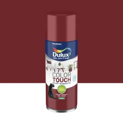 Sale DULUX VALENTINE Peinture aérosol color touch satin rouge basque 400ml