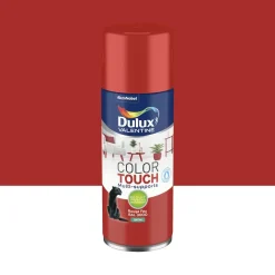 Outlet DULUX VALENTINE Peinture aérosol color touch satin rouge feu 400ml