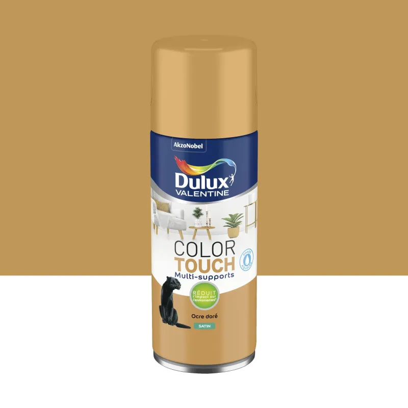 Online DULUX VALENTINE Peinture aérosol color touch satin ocre doré 400ml