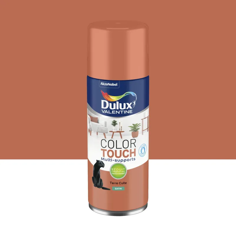Hot DULUX VALENTINE Peinture aérosol color touch satin terre cuite 400ml
