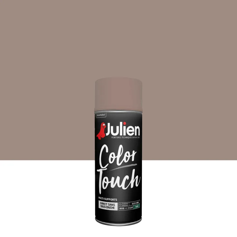 JULIEN Peinture aérosol color touch satin taupe 400 ml