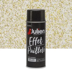 Clearance JULIEN Peinture aérosol effet pailleté 400 ml or