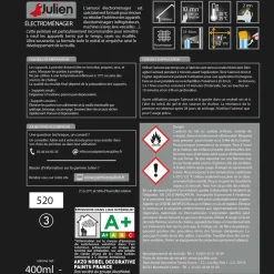 JULIEN Peinture Aérosol Électroménager Satin Gris Alu 400 ml