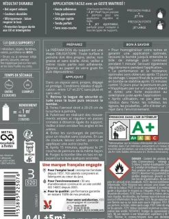 New V33 Peinture bois aérosol couleurs d'ici bleu feutré 400ml