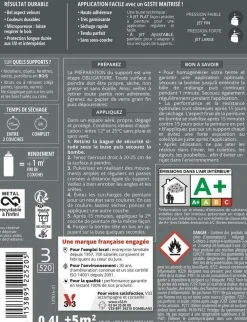 Online V33 Peinture bois aérosol couleurs d'ici blanc ral9010 400ml