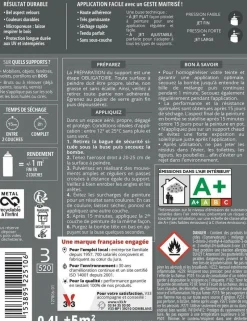V33 Peinture bois aérosol couleurs d'ici vert profond 400ml